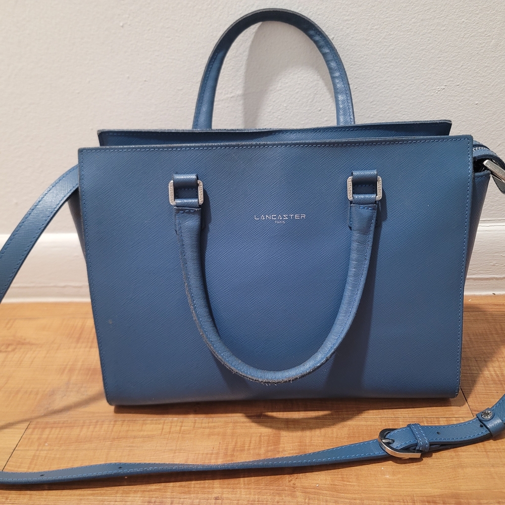Lancaster Paris Blue Satchel Bag